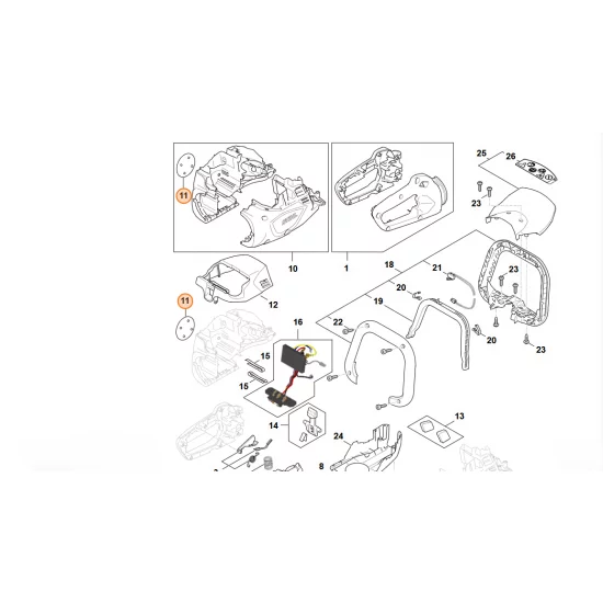 STIHL  Tabliczka z typem urządzenia HSA 60 HA06 967 1500